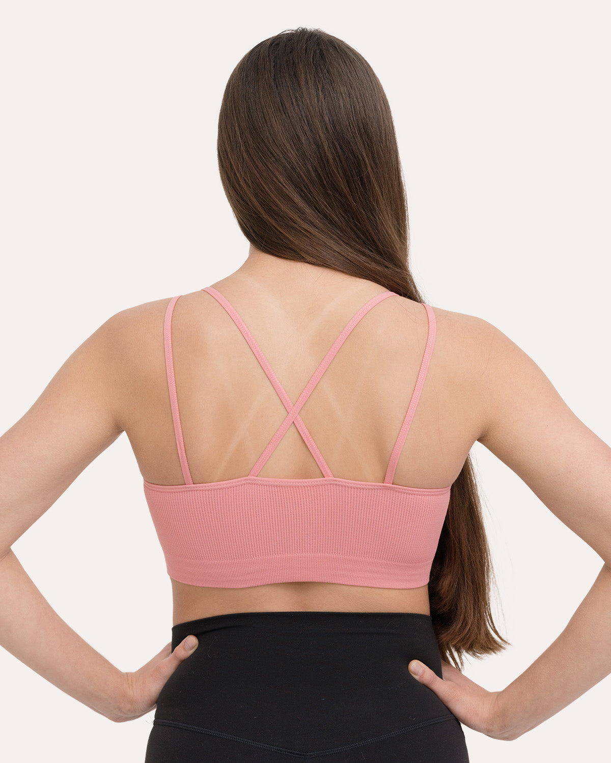women's Lily of France pink crosse back sports bra size medium MRSP $36