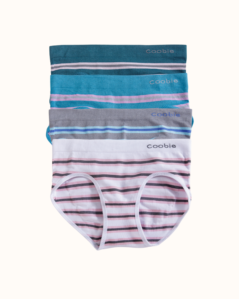 Coobie Striped High Rise Briefs 9097 (3 Pairs)