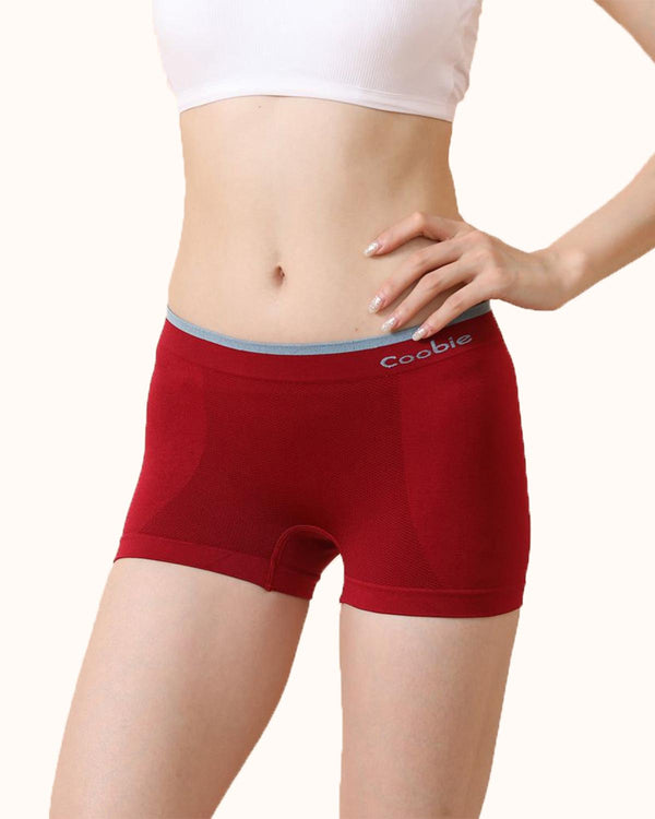 Coobie Sporty Boxer Brief Panties 9074 3 Pairs 9074 Assorted 2 Tile